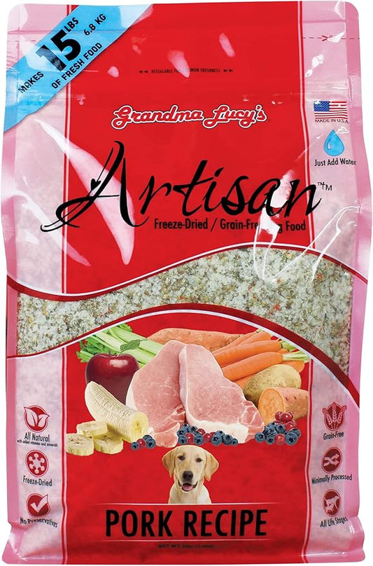 Grandma Lucy’s® Artisan™ Freeze Dried Grain Free Pork Recipe Dog Food