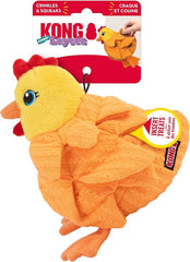 KONG Layerz Forage - Crackle Material with Plush Pockets for Treat Dispensing - Dog Toy (Hen)