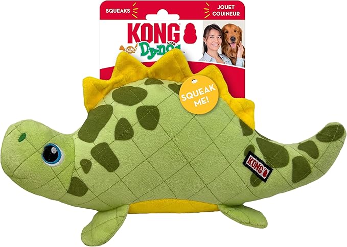 KONG Dynos Roars Fetch Dog Toy for Medium and Large Sized Dog Breeds (Green)