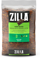 Zilla Reptile Terrarium Bedding Substrate Bark Blend, 8 Quart