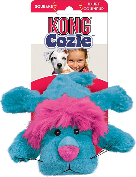 KONG - Cozie King Lion - Indoor Cuddle Squeaky Plush Dog Toy