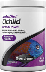 Seachem NutriDiet Cichlid Fish Flakes - Probiotic Formula with GarlicGuard 3.5 oz