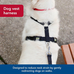 Coastal Pet Walk Right Front-Connect No-Pull Padded Dog Harness - Adjustable & Comfortable Dog Harness - Small & Large Breed Fit - Quality Pet Supplies - Black