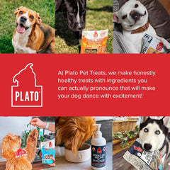 PLATO Small Bites Dog Treats, Natural Bite Sized Real Meat & Chicken Flavor, Grain Free & High in Protein, Air Dried Authentic Ingredients, 2 Calories Per Treat, Made in the USA