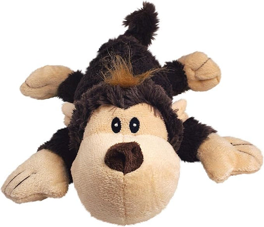 KONG Cozie Funky Monkey, Squeaky Plush Dog Toy