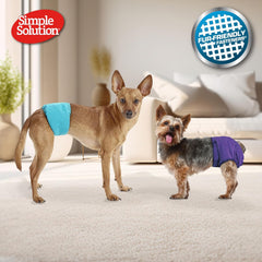 HERO PET Simple Solution Absorbent Male Wraps with Leak Proof Fit | Excitable Urination, Incontinence,1 Reusable Dog Diaper Per Pack,Whites & Tans
