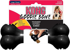 Kong - Extreme Goodie Bone™ - Durable Rubber Dog Bone for Power Chewers, Black