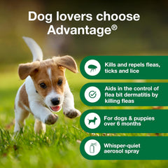 Advantage Dog Flea Treatment Spray | Kills Fleas & Ticks | Dog Flea Spray