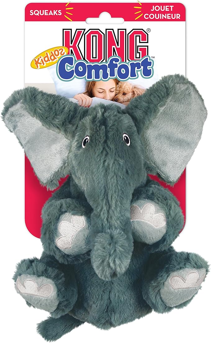 KONG Comfort Kiddos Jumbo Elephant Squeak Dog Toy