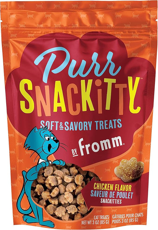 Fromm PurrSnackitty Chicken Flavor Snackitties Treats - Premium Soft & Savory Cat Treats - 3 oz