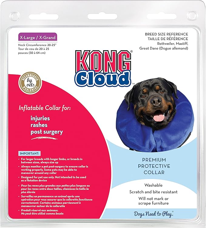 KONG - Cloud Collar - Inflatable Collar - For Injuries, Rashes and Post Surgery Recovery