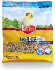 Kaytee Forti-Diet Egg-Cite Pet Bird Food For Cockatiels, 5 Pound
