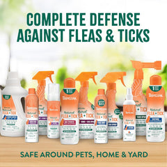 TropiClean Flea and Tick Treatment Spray for Cats & Home, Safely Treat, Prevent & Control by Contact, Powerful & Natural Defense 32 oz