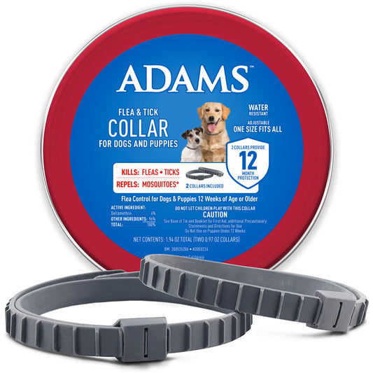 Adams Flea & Tick Collar for Dogs & Puppies 1ea/2 pk