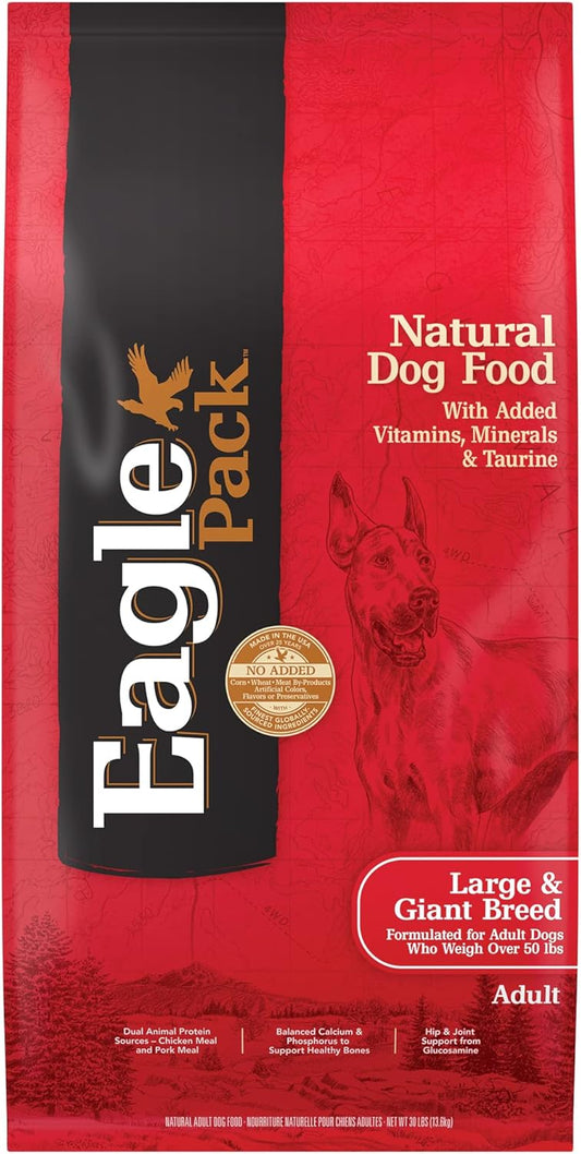 Eagle Pack Natural Dry Large Breed Dog Food, Chicken & Pork, 30-Pound Bag