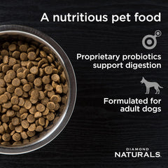 Diamond Naturals Dry Food for Adult Dog, Beef and Rice Formula, 40 Pound Bag (074198608331)