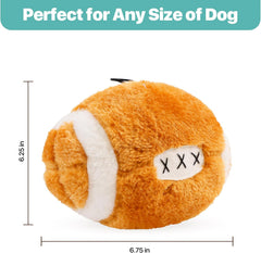 SPOT Plush Football Dog Toy with Squeaker | Soft, Plush Fabric Football Squeak Toy for Small and Large Dog Breeds | Fetch Toy for Throwing and Chasing | 4.5"