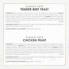 Fancy Feast Poultry and Beef Feast Classic Pate Collection Grain Free Wet Cat Food Variety Pack - (Pack of 24) 3 oz. Cans