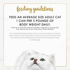 Purina Fancy Feast Grilled Wet Cat Food Seafood Collection in Wet Cat Food Variety Pack - (Pack of 24) 3 oz. Cans