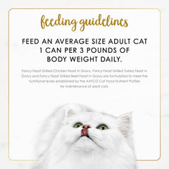 Purina Fancy Feast Grilled Wet Cat Food Poultry and Beef Collection Wet Cat Food Variety Pack - (Pack of 30) 3 oz. Cans