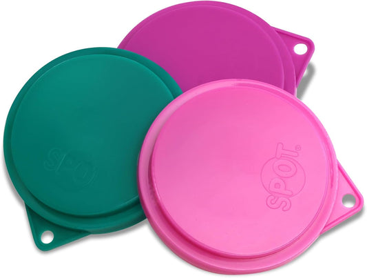 Spot Pet Food Can Covers Assorted, 3 Piece, 3.5 inch