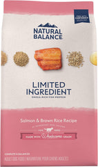 Natural Balance Limited Ingredient Adult Dry Dog Food with Healthy Grains, Salmon & Brown Rice Recipe