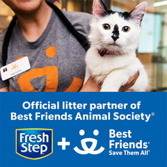 Fresh Step Clean Paws Cat Litter With Febreze Freshness With Febreze Gain Scent, Low-Tracking Clumping Litter With Guaranteed Odor Control, 22.5 lb. Box