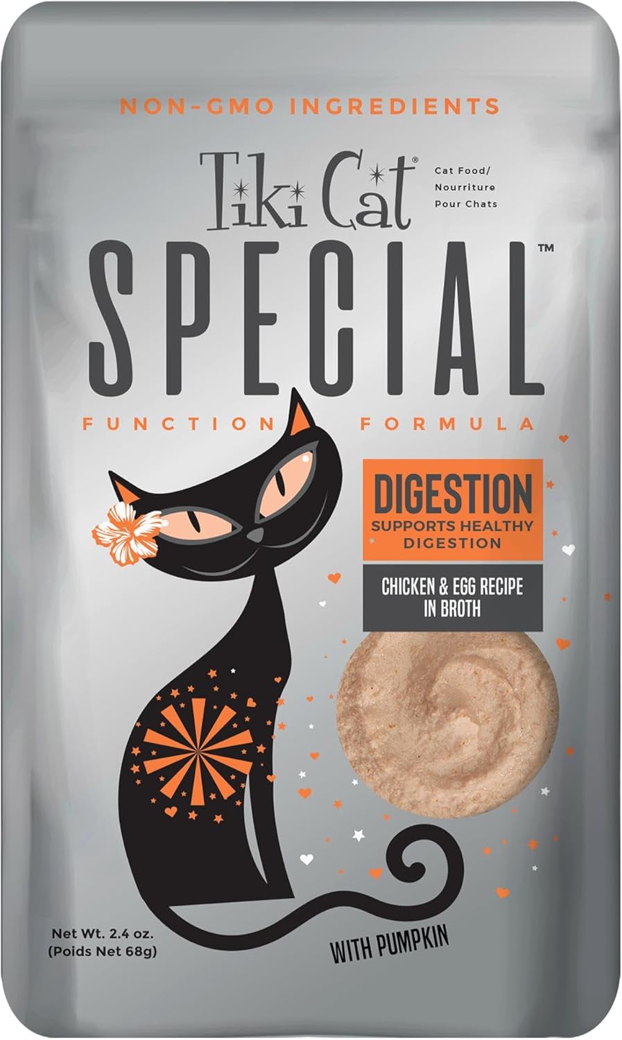 Tiki Cat Special Digestion Mousse, Chicken & Egg Recipe in Broth, Formulated to Support Healthy Digestion, Functional Wet Cat Food