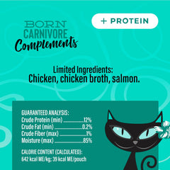Tiki Cat Born Carnivore Complements Wet Cat Food Topper, Chicken & Salmon