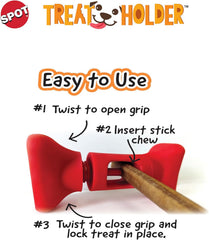 SPOT Treat Holder- Safety Device Bully Stick Holder & Yak Cheese Holder for Small and Medium Dogs, to Help Prevent Choking