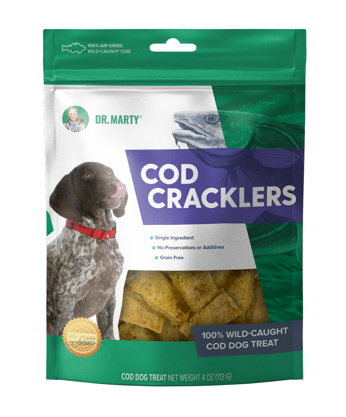 add to favorites  Dr. Marty's Cod Skin Crispies Dog Treat 4 oz