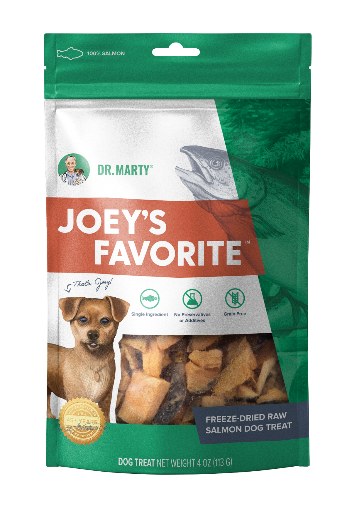 Dr. Marty's Joey's Favorite Salmon Dog Treat 4 oz