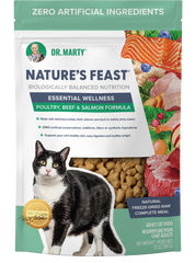 Dr. Marty's Nature's Feast Freeze Dried Beef Salmon Poultry Cat 12 oz