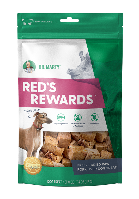 Dr. Marty's Red's Reward Pork Liver Dog Treat 4 oz