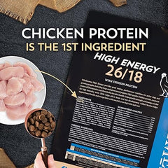 Wholesomes High Energy 26/18 Dry Dog Food Chicken, 1ea/40 lb