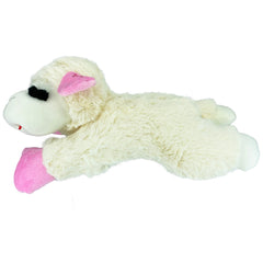 Multipet Lamb Chop Dog Toy w/ Pink Ribbon 1ea/Large, 10.5 in