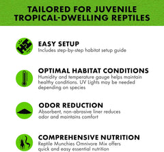 Dragon Habitat Accessory Kit, Easy Starter Kit for Bearded Dragons, Includes Lighting, UVB, Heat, Bedding, Humidity, Temperature and Food, Ideal for Habitats 20L - 60 BR Terrariums