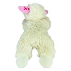 Multipet Lamb Chop Dog Toy w/ Pink Ribbon 1ea/Large, 10.5 in