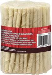 Cadet Premium Grade Beef Hide for Dogs, Long Lasting Rawhide Twist Chew Sticks, Natural Dog Chews, 5 Inch Dog Bones (100 Count)