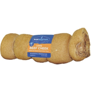 Barkworthies Grain Free Beef Cheek Dipped Peanut Butter Treat for Dogs