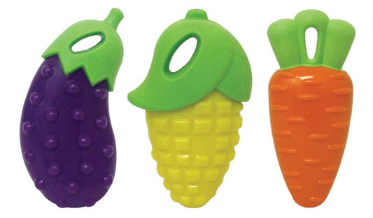 Multipet Harvesters Rubber Dog Toy Vegetables, Assorted, 1ea/5 in