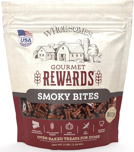 Wholesomes Gourmet Rewards Biscuit Dog Treats Smoky Bites Smoky Bites, 1ea/3 lb