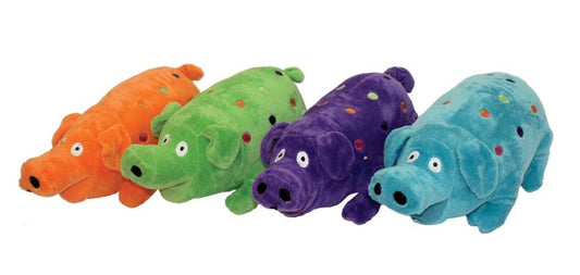 Multipet Globlets Plush Dog Toy Pig Assorted, 1ea/9 in