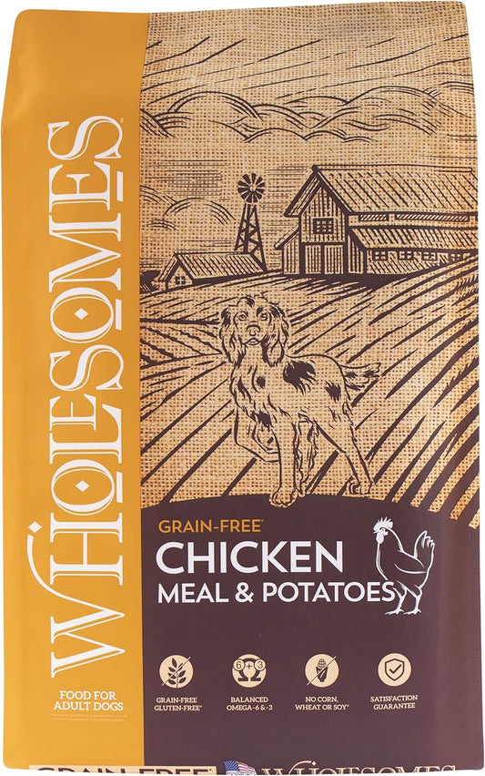 Wholesomes Grain Free Dry Dog Food Chicken Meal & Potatoes, 1ea/35 lb