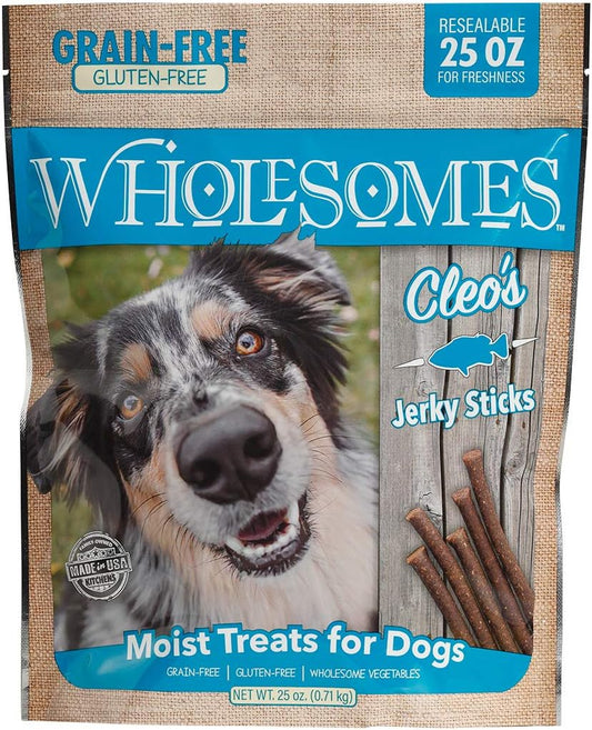 Wholesomes Cleo's Fish Grain Free Jerky Sticks Moist Dog Treats 1ea/25 oz