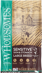 Wholesomes Sensitive Skin & Stomach Large Breed Dry Dog Food Salmon, 1ea/30 lb