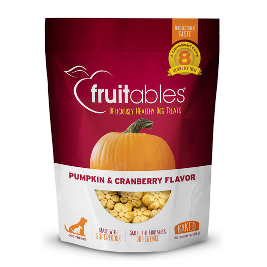 Fruitables Crunchy Baked Dog Treats Pumpkin & Cranberry, 1ea/7 oz