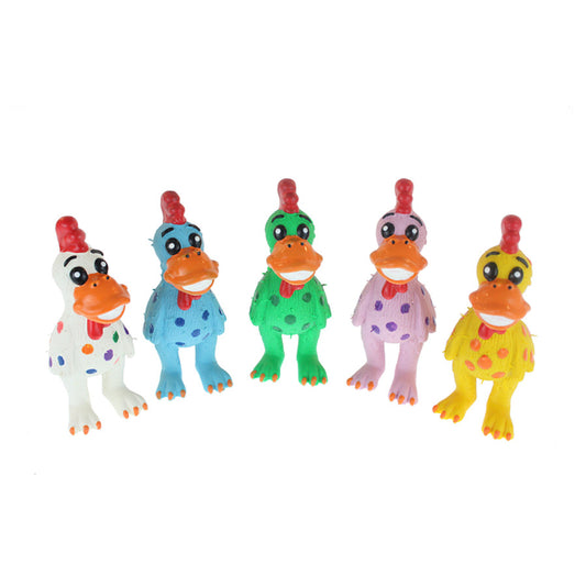 Multipet Globkens Chicken Dog Toy Assorted, 1ea/Mini, 5.6 in