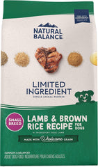 Natural Balance Limited Ingredient Small-Breed Adult Dry Dog Food with Healthy Grains, Lamb & Brown Rice Recipe, 4 Pound (Pack of 1)