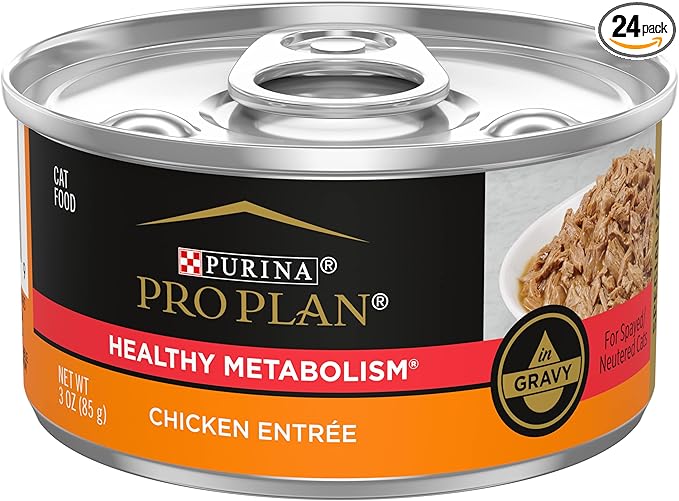 Purina Pro Plan Healthy Metabolism Chicken Entree in Gravy Cat Food